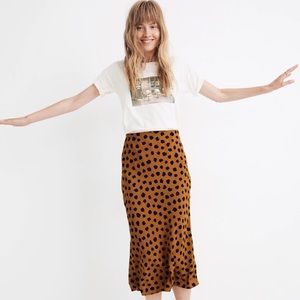 Madewell Midi Cheetah Print Slip Skirt